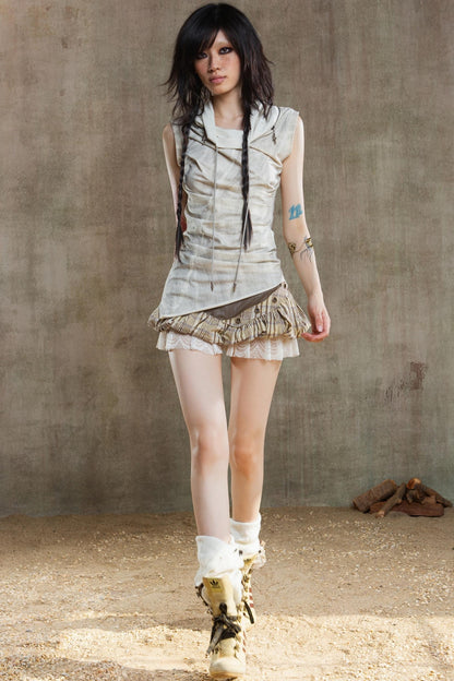 Punk Pleated Vest