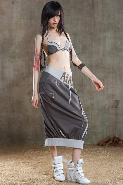 Colorful Punk Ruffle Bikini