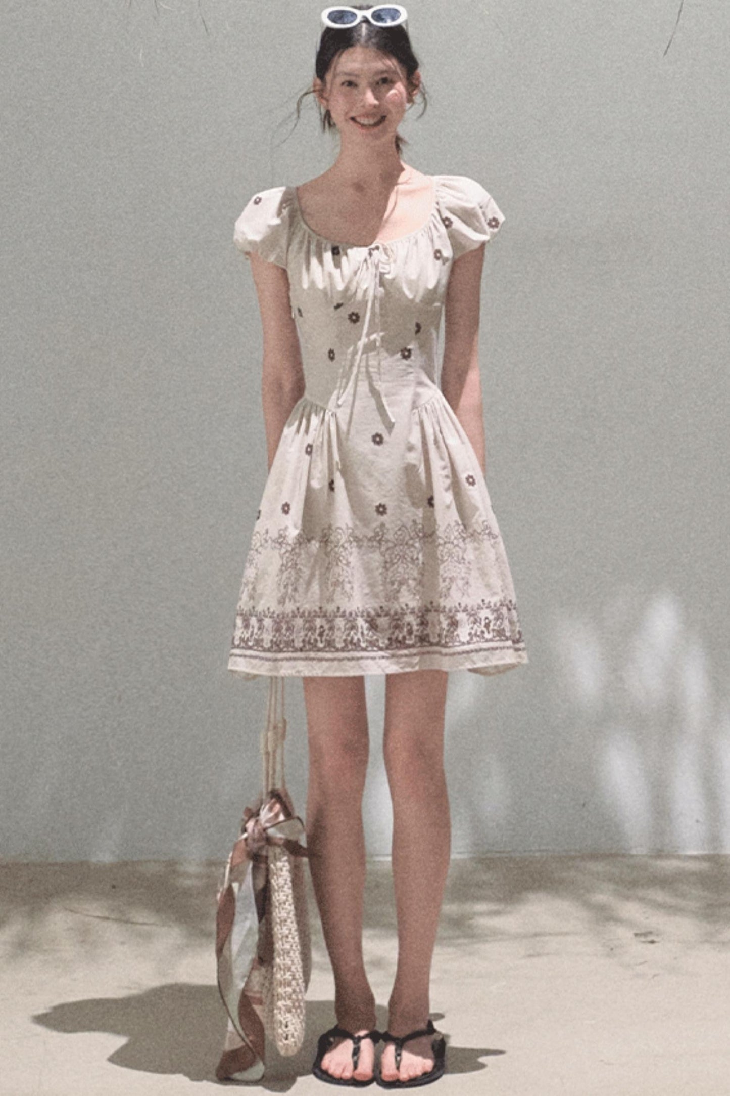 Luminous Cotton Tea Dress