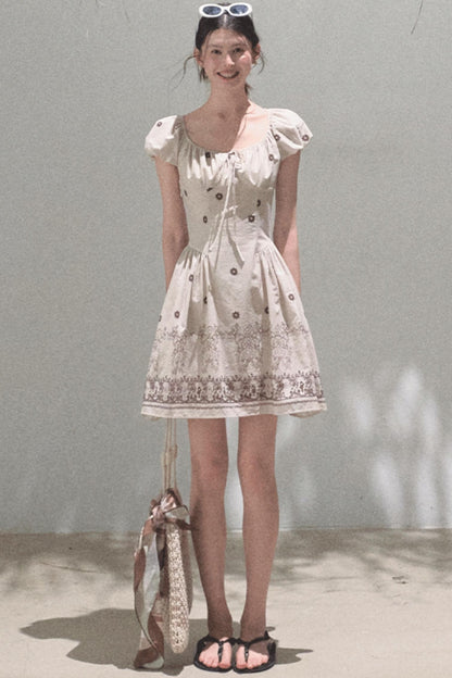 Luminous Cotton Tea Dress