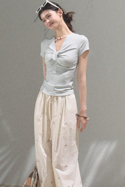 Self-Love Embroidered Summer Pants