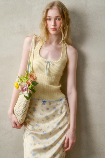 Summer Knit Halter Top