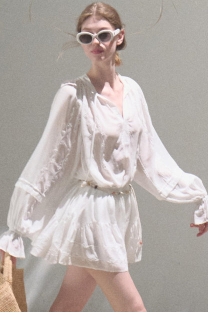 Bubble Sleeve Skirt Set-Up