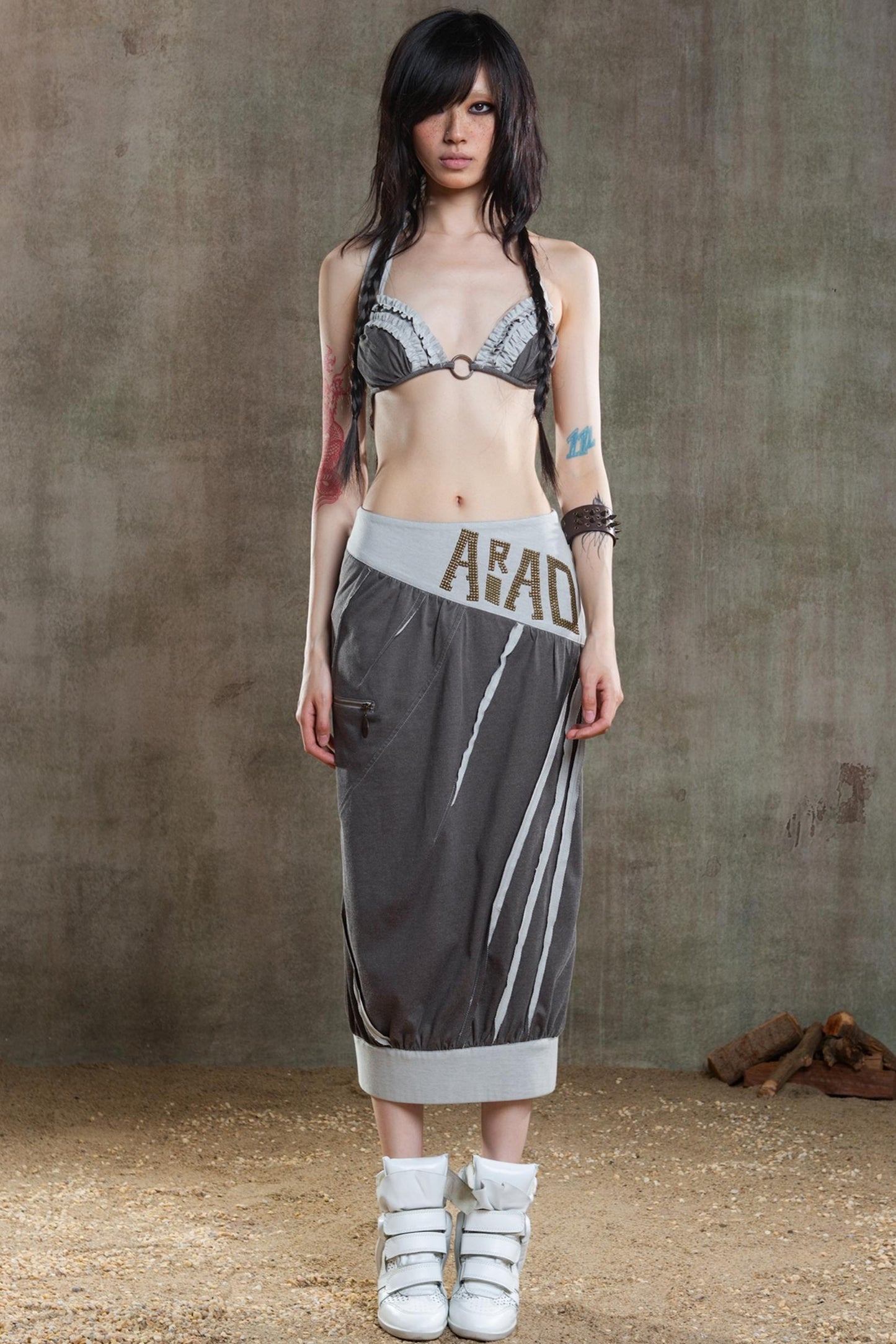 Colorful Punk Ruffle Bikini