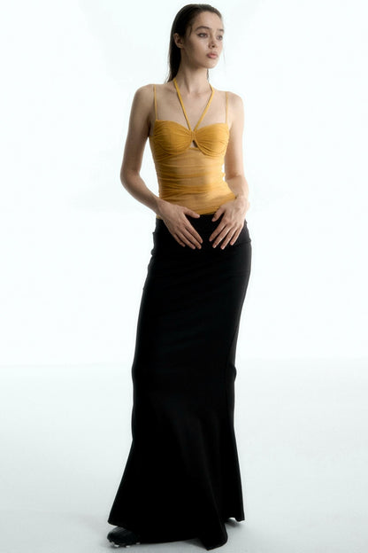 Mesh Halter Corset Top