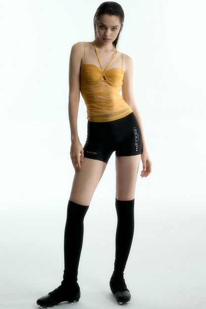 Mesh Halter Corset Top