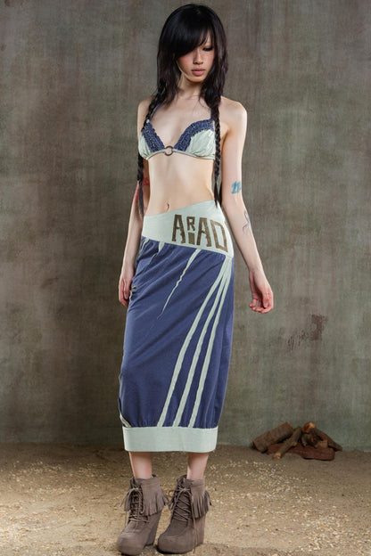 Colorful Punk Ruffle Bikini