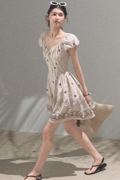 Luminous Cotton Tea Dress