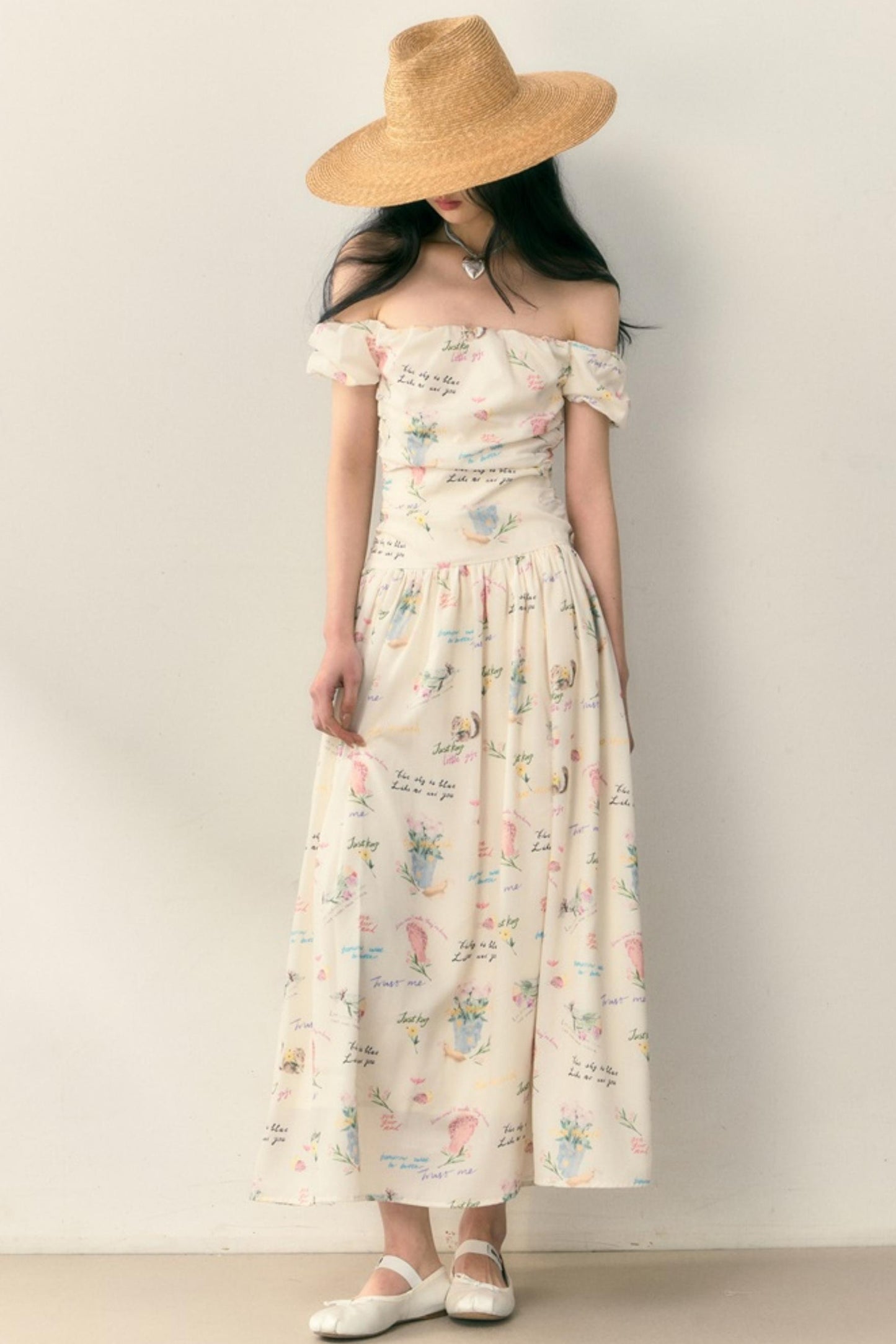 Pastel Lotus Neck-Tie Oriental Dress
