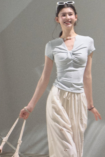 Self-Love Embroidered Summer Pants