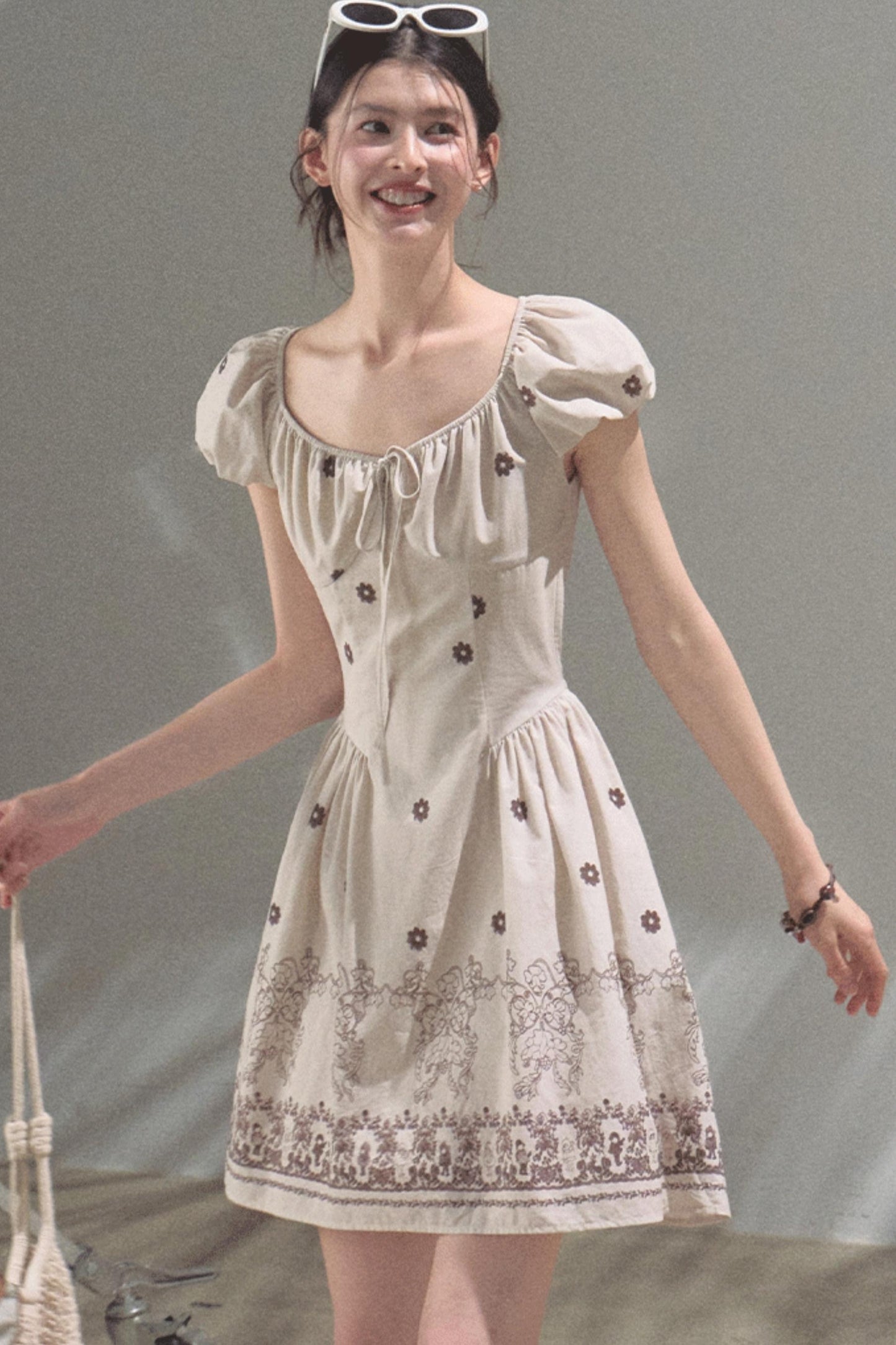 Luminous Cotton Tea Dress