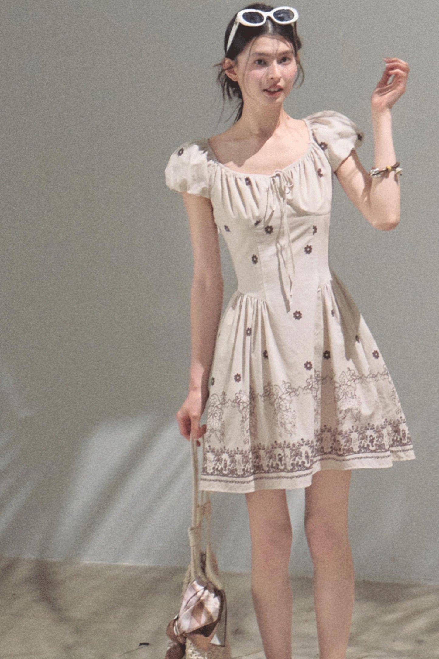 Luminous Cotton Tea Dress