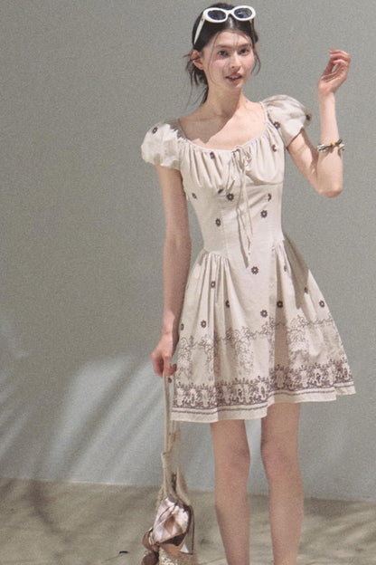 Luminous Cotton Tea Dress