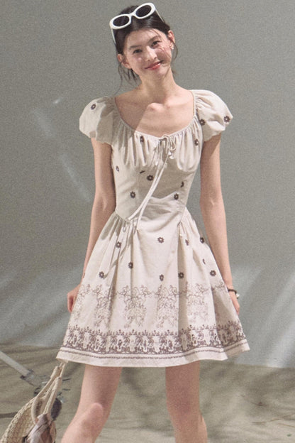 Luminous Cotton Tea Dress