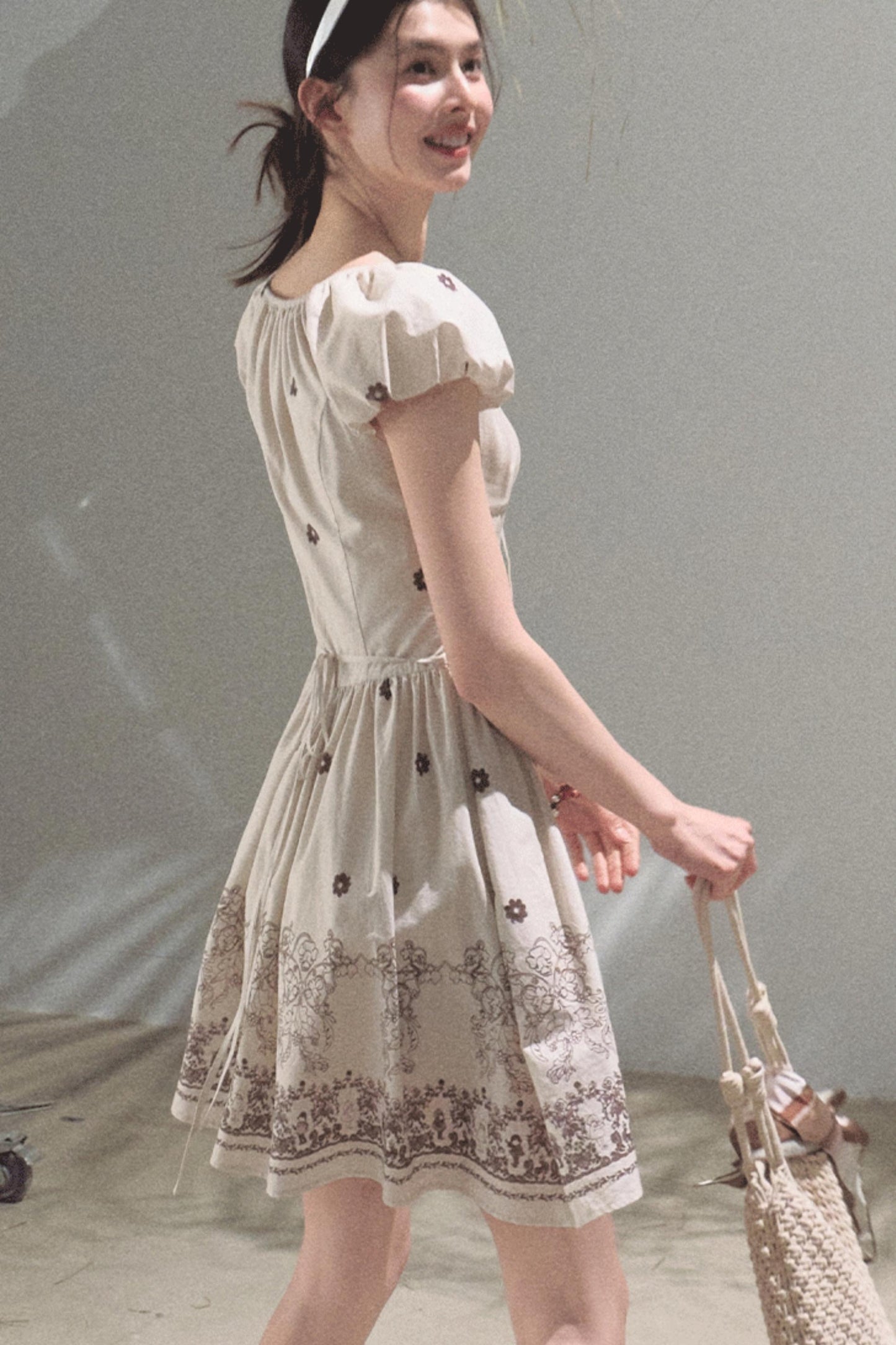 Luminous Cotton Tea Dress