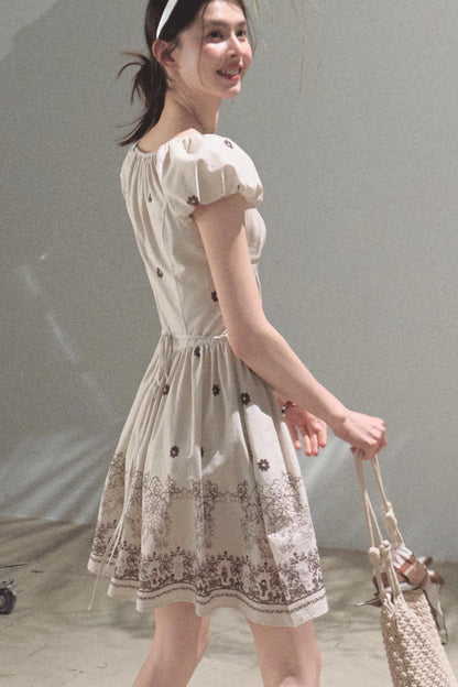 Luminous Cotton Tea Dress