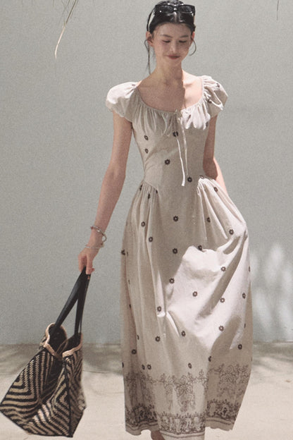 Luminous Cotton Tea Dress