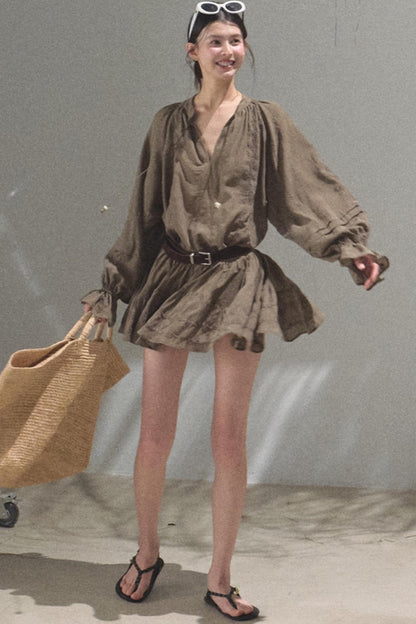 Bubble Sleeve Skirt Set-Up