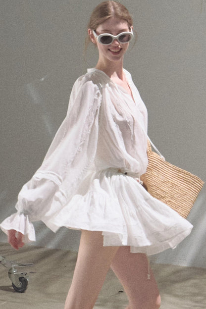 Bubble Sleeve Skirt Set-Up