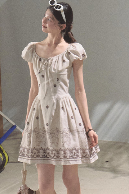 Luminous Cotton Tea Dress