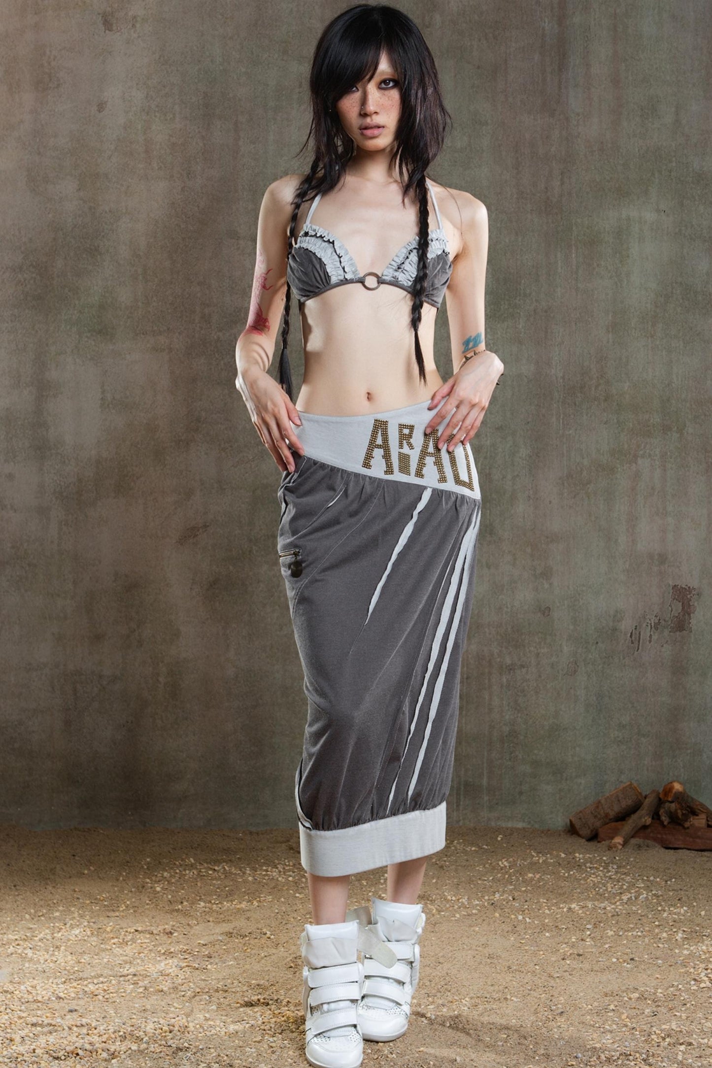 Colorful Punk Ruffle Bikini