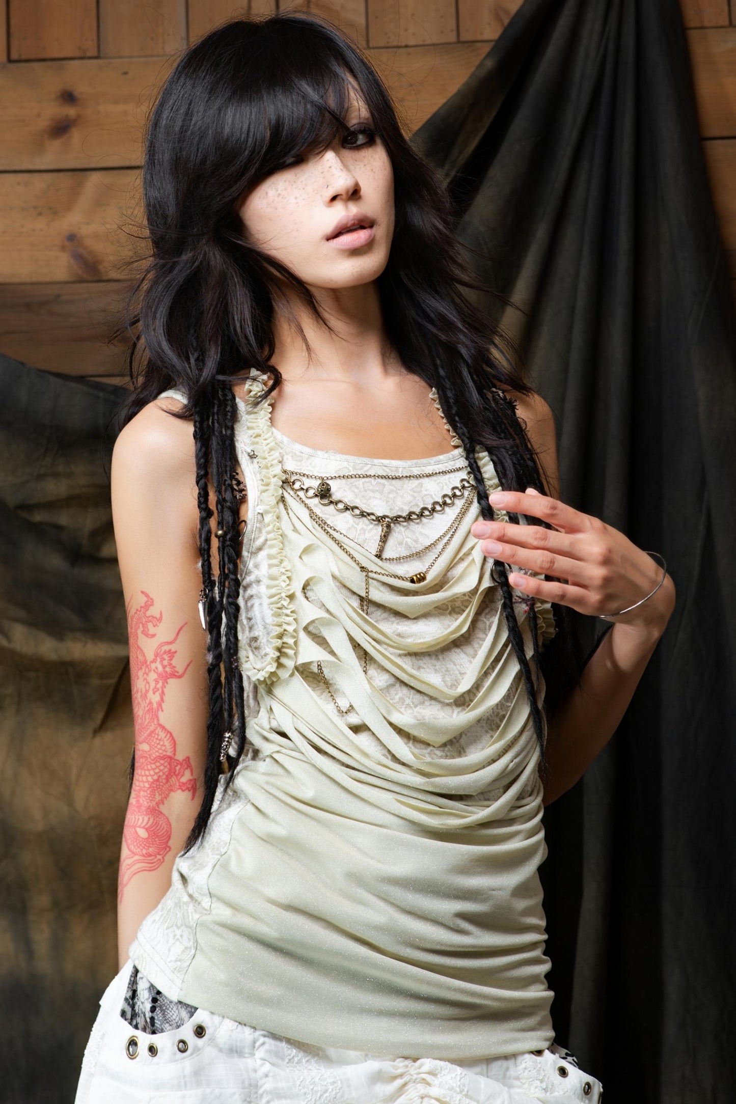 Fake Two Piece Vest Top