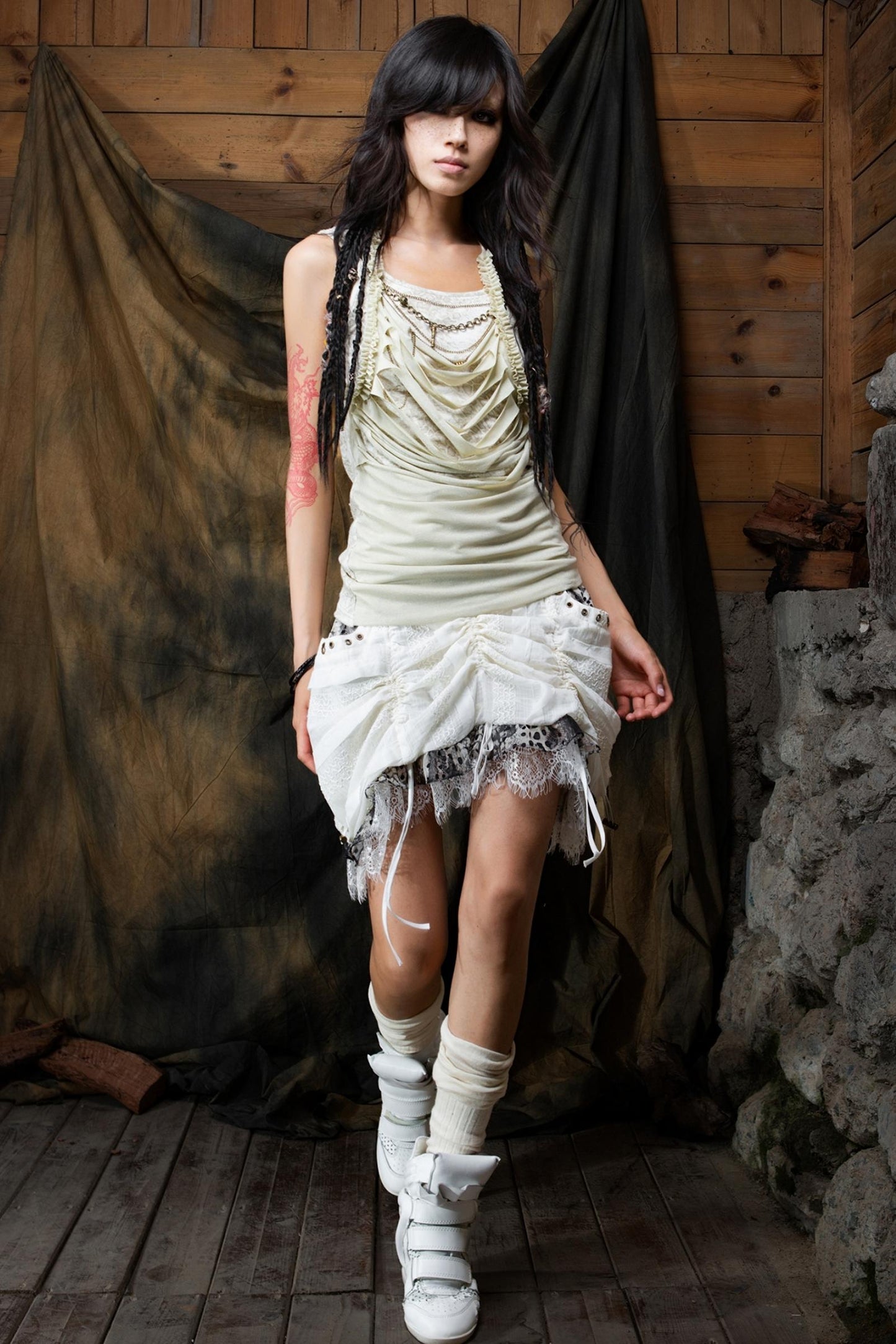 Fake Two Piece Vest Top