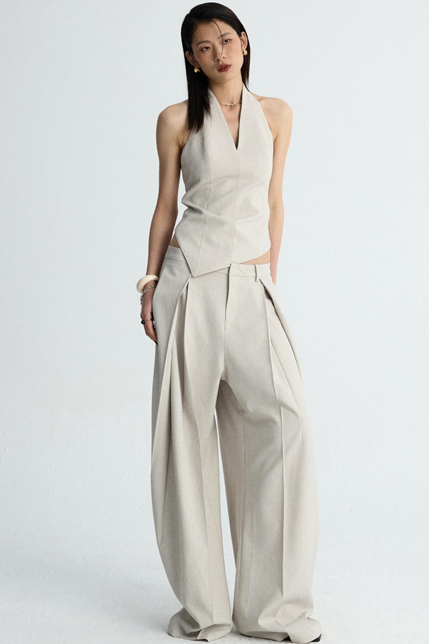 Apricot Scimitar Trouser Vest Set-Up