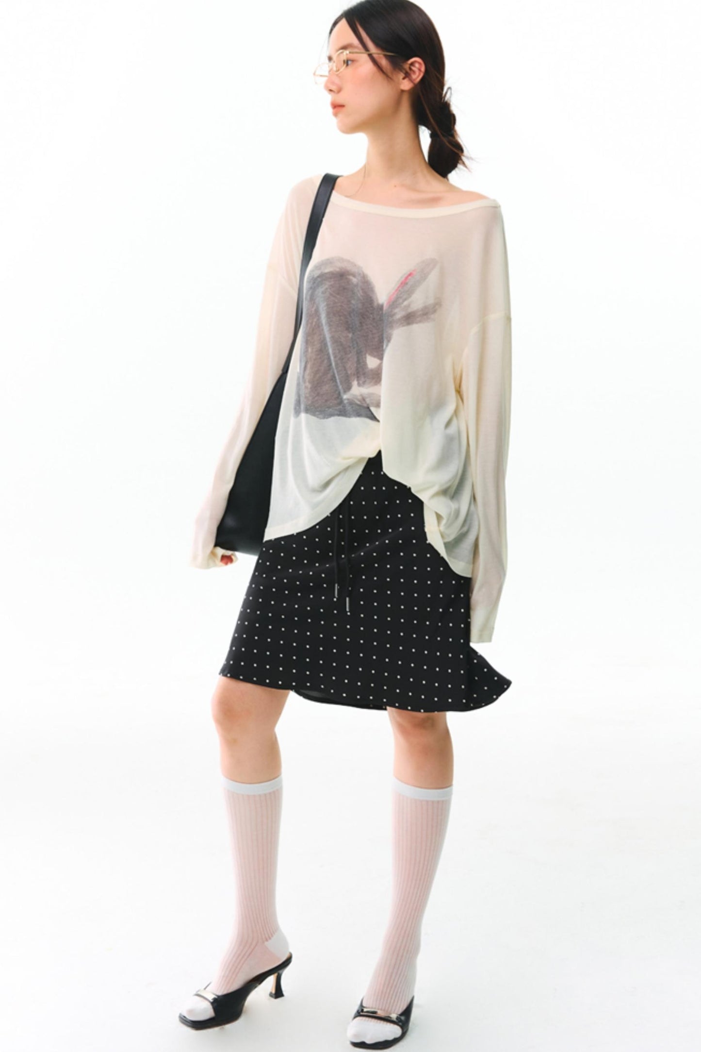 Hand-Painted Tencel Long Sleeve Top