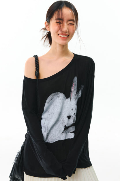 Hand-Painted Tencel Long Sleeve Top