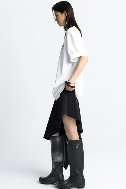 Summer Wavy Black Skirt