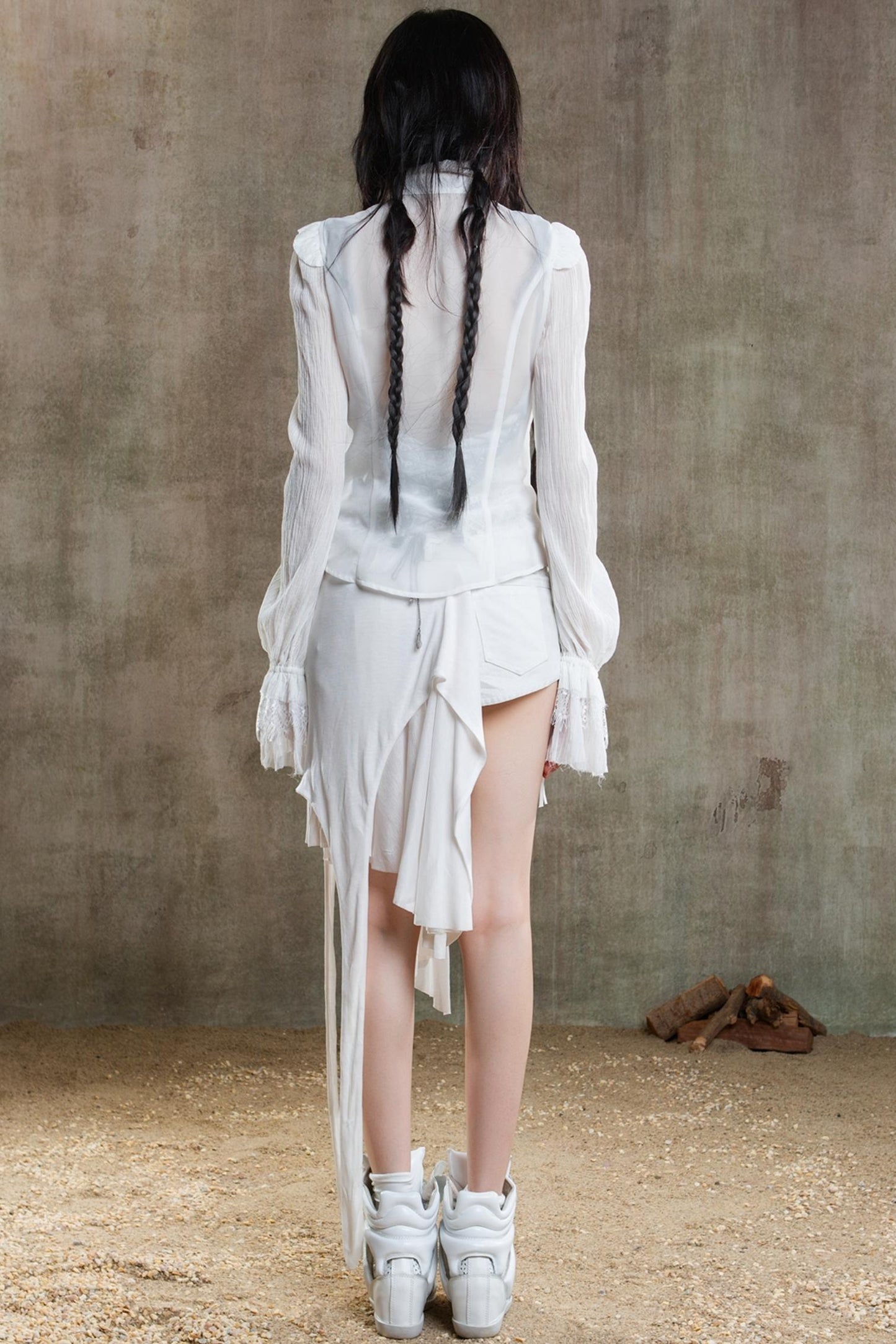 Chiffon Court Tunic Shirt