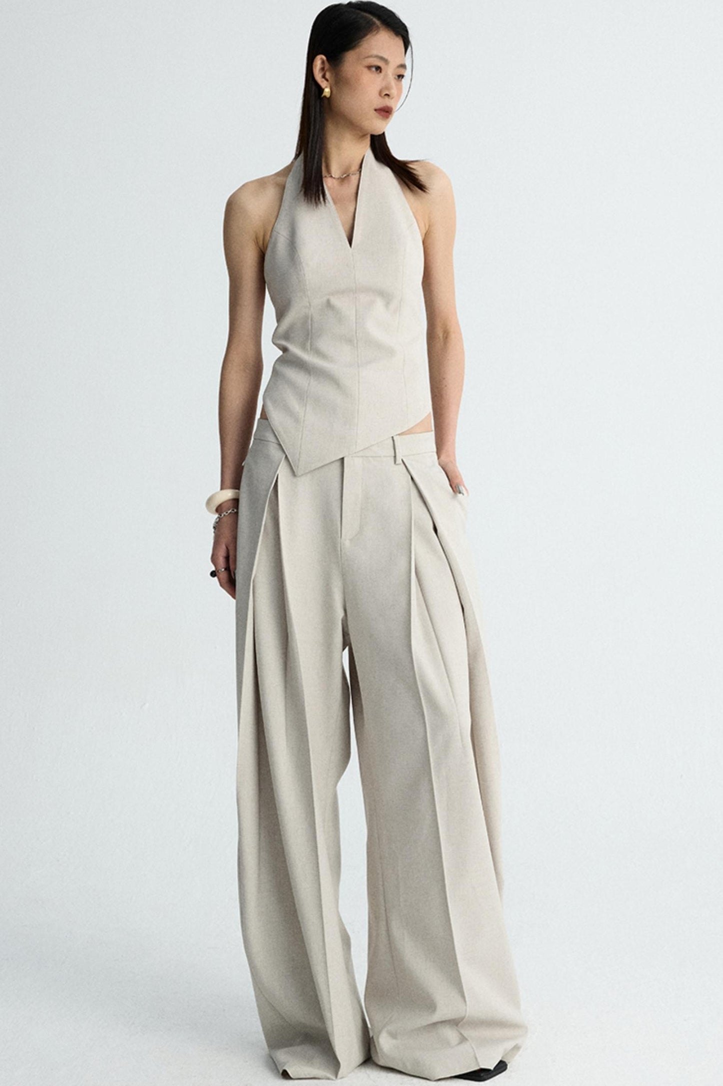 Apricot Scimitar Trouser Vest Set-Up