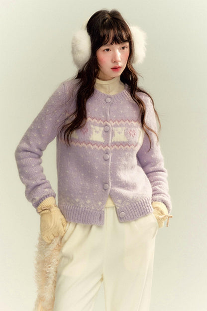 Original Lilac Knit Cardigan