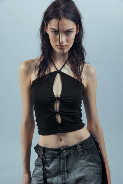 Hollow Beaded Cami Top