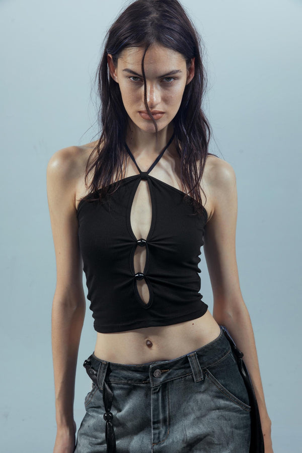 Hollow Beaded Cami Top