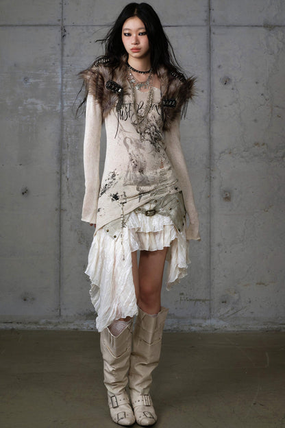 Vintage Plush Punk Knight Vest