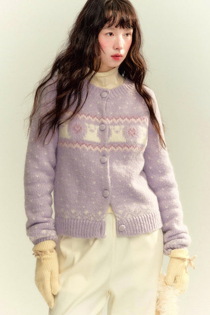 Original Lilac Knit Cardigan