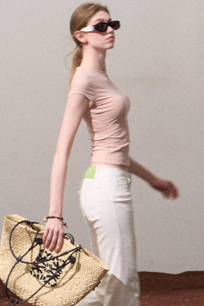 Chic Cow Print Jeans