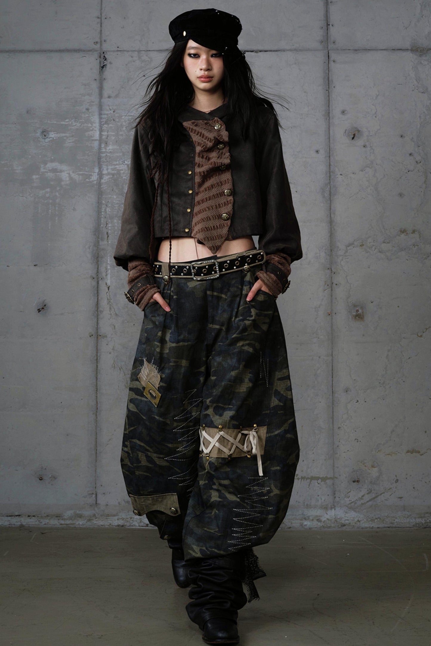 Heavy Industry Embroidery Camouflage Trousers