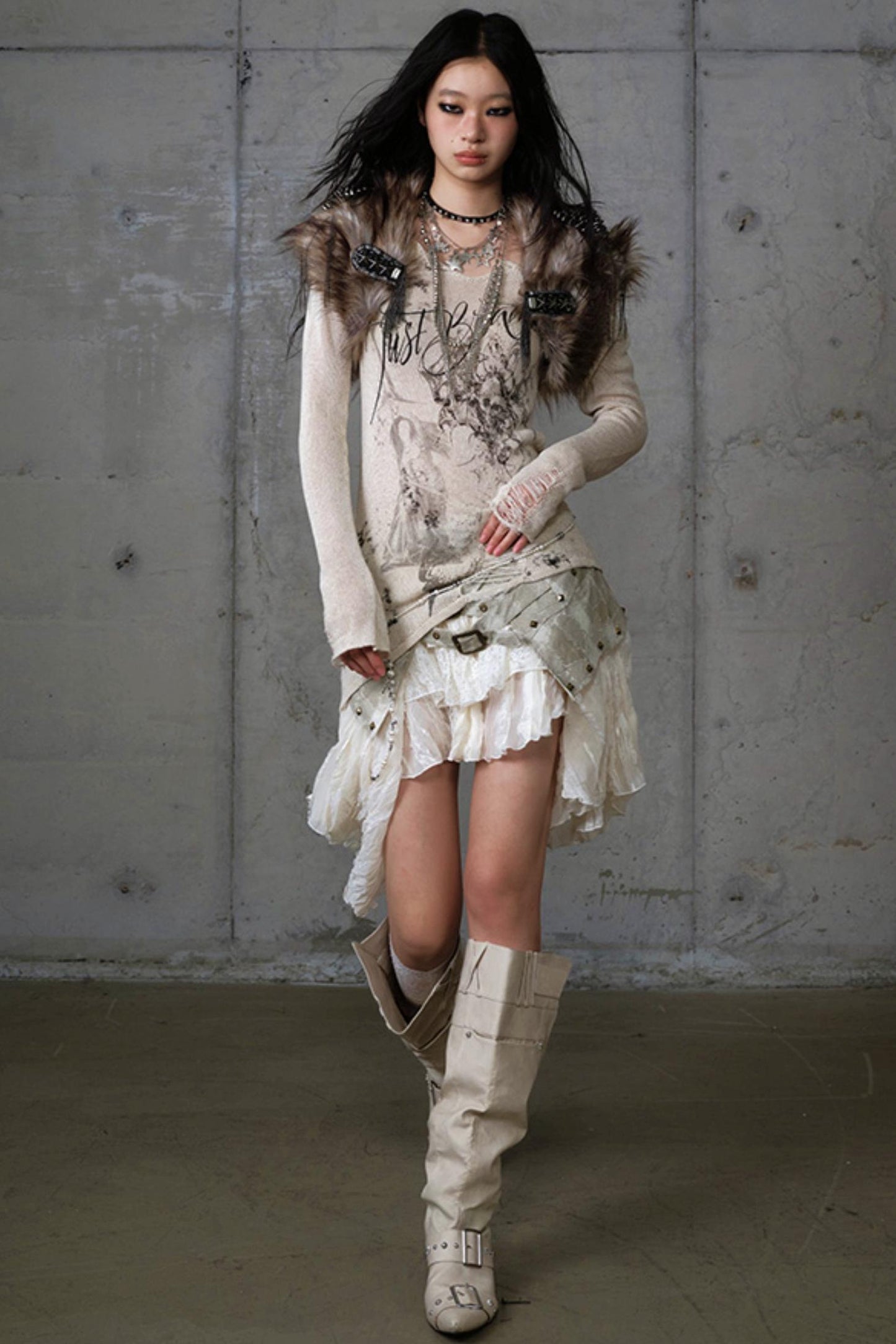 Vintage Plush Punk Knight Vest