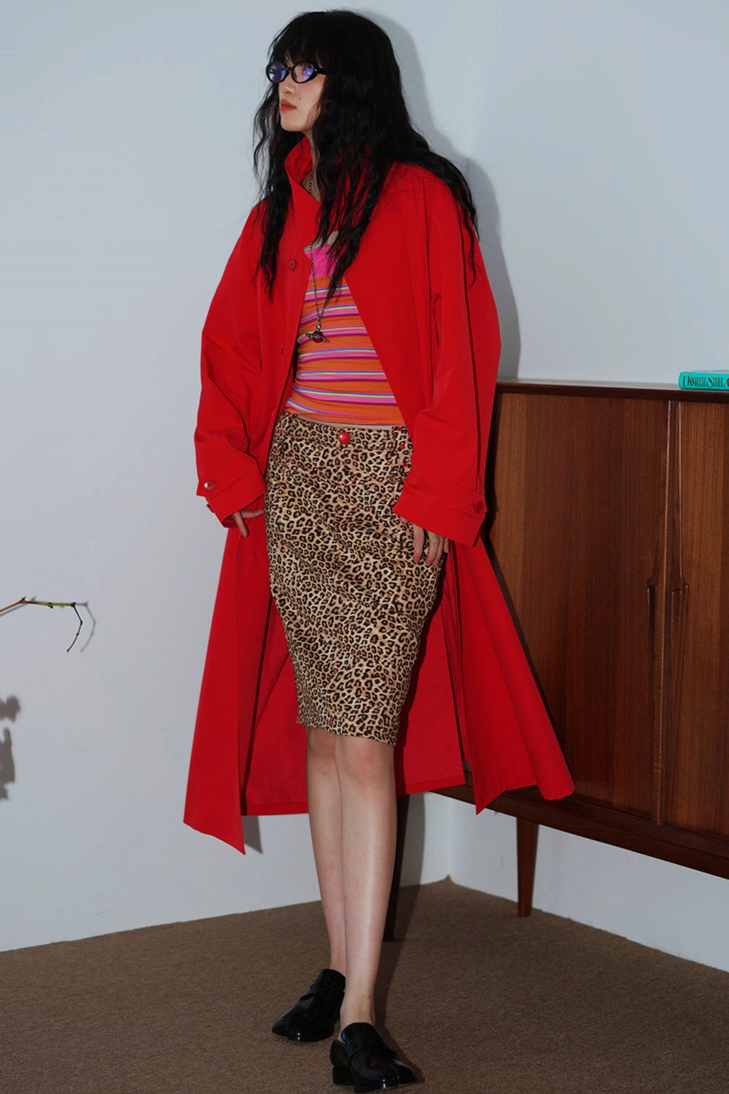 Vintage Suede Pencil Skirt