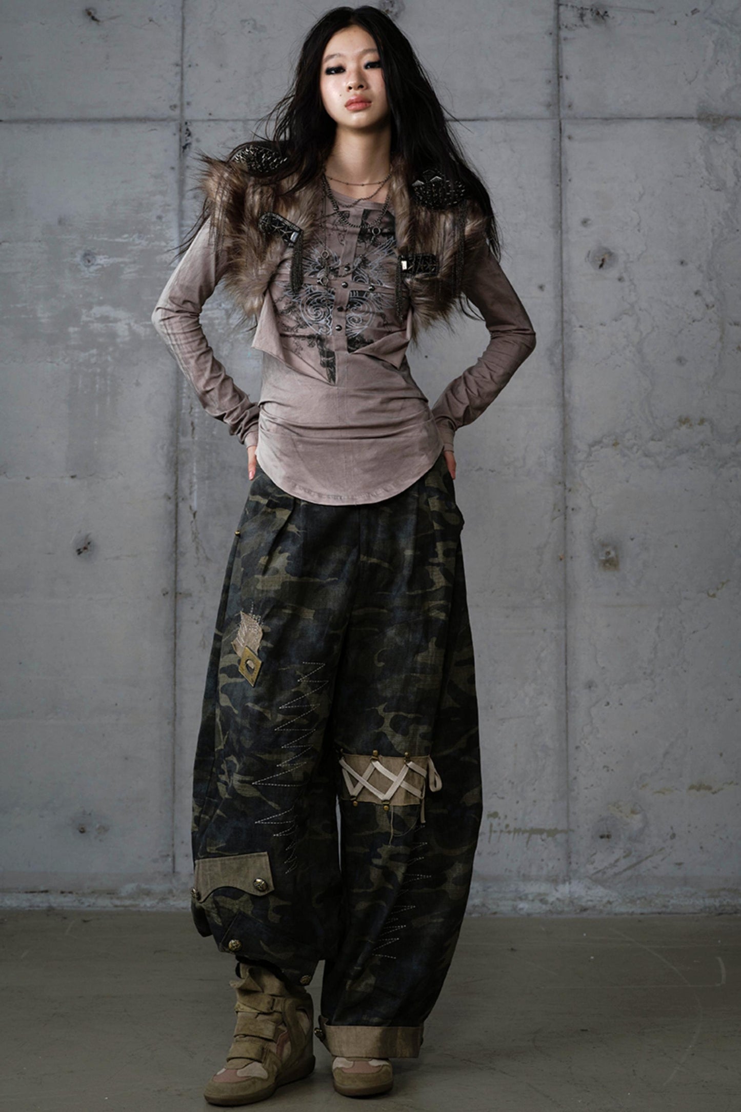 Vintage Plush Punk Knight Vest