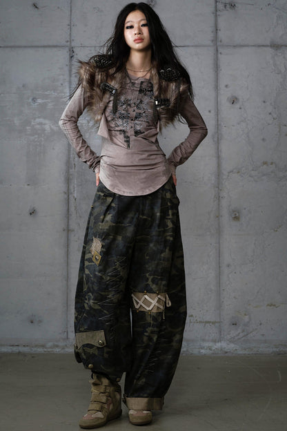 Vintage Plush Punk Knight Vest