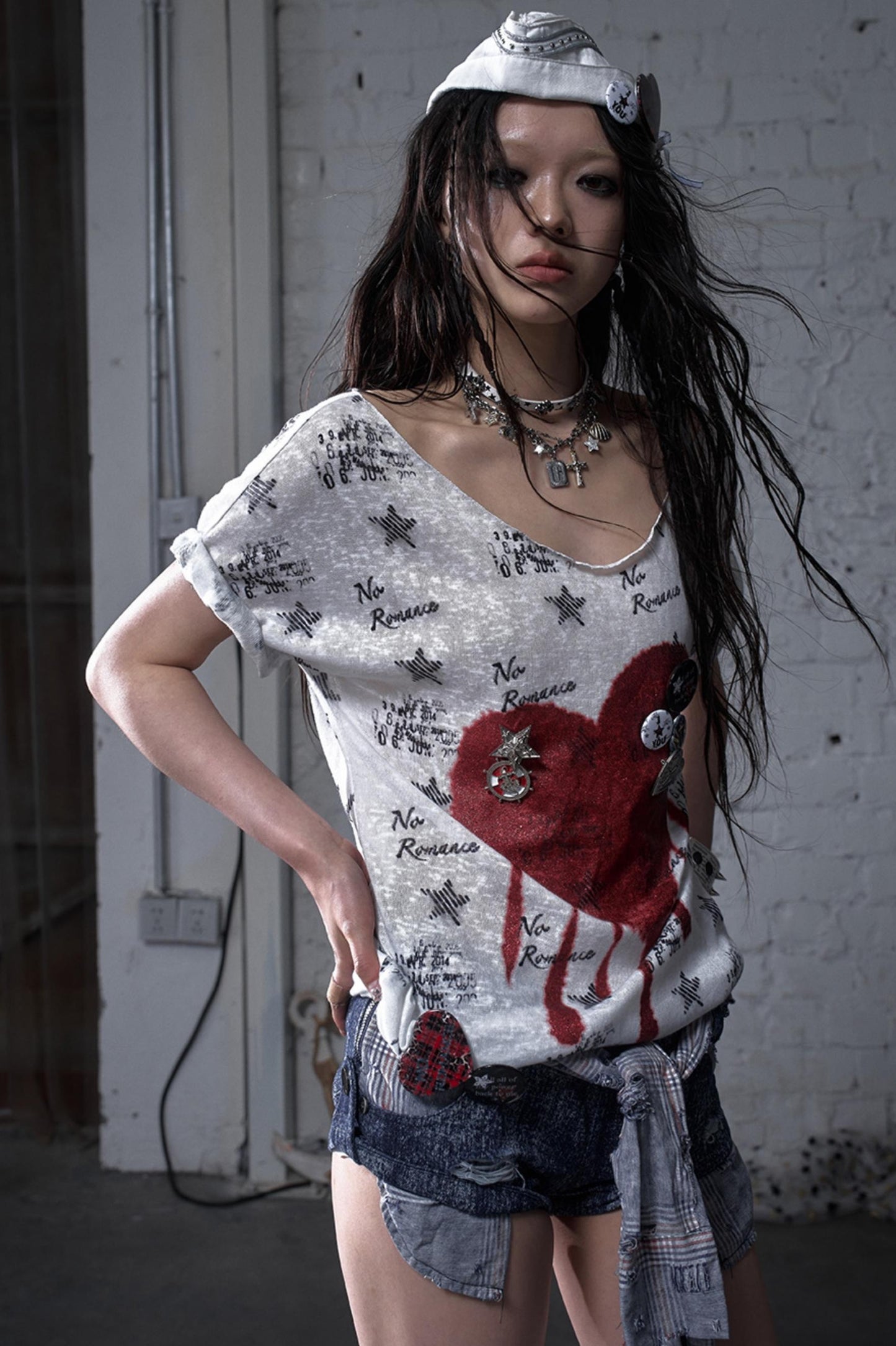 Sailor Style Printed Loose T-Shirt