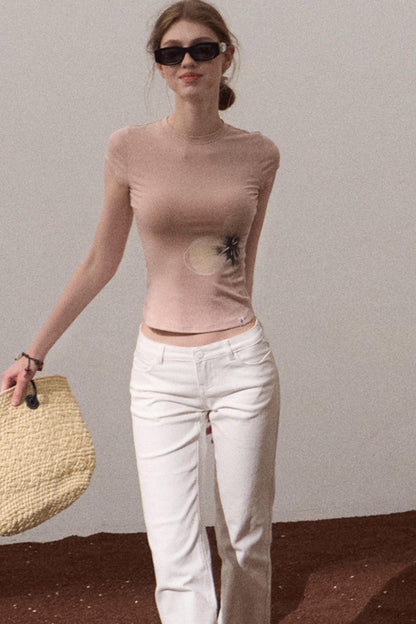 Chic Cow Print Jeans