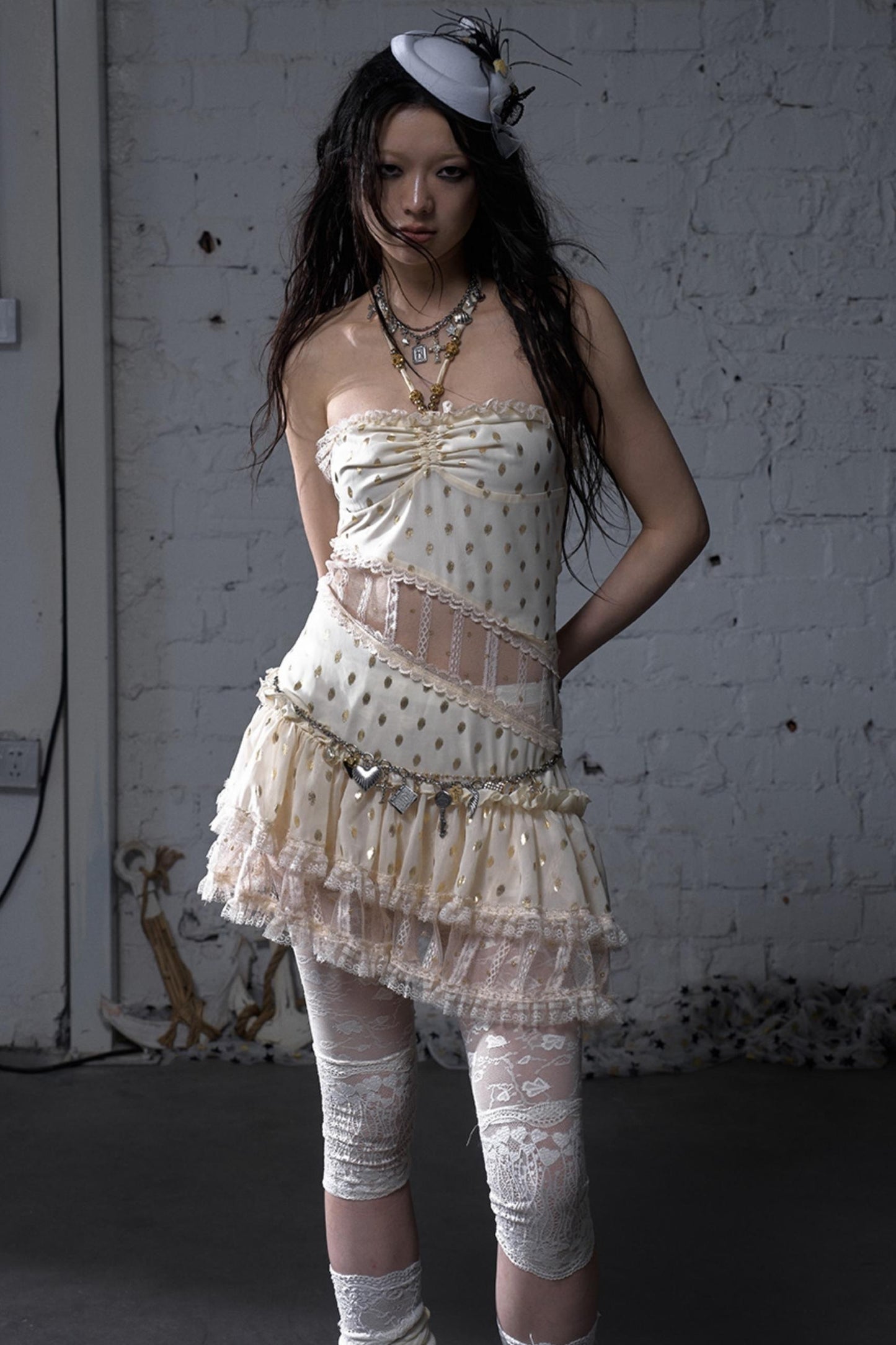 Lace Polka Dot Dress