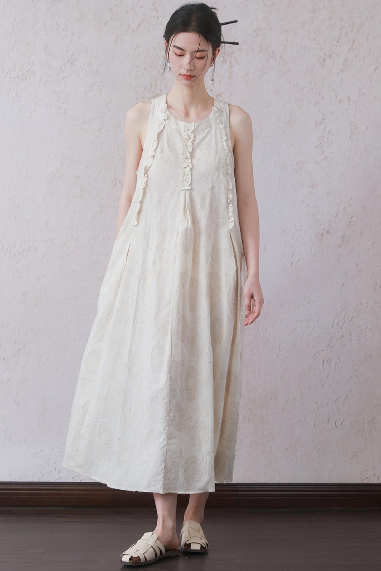 Beige Black Underdress