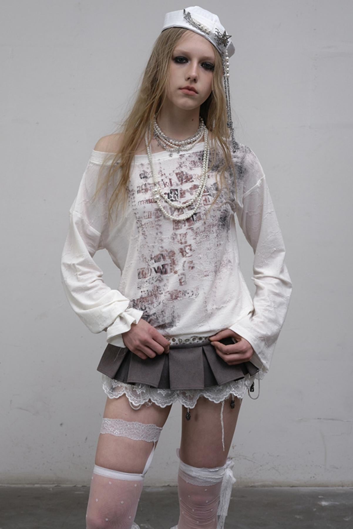 Slouchy One-Shoulder Tee