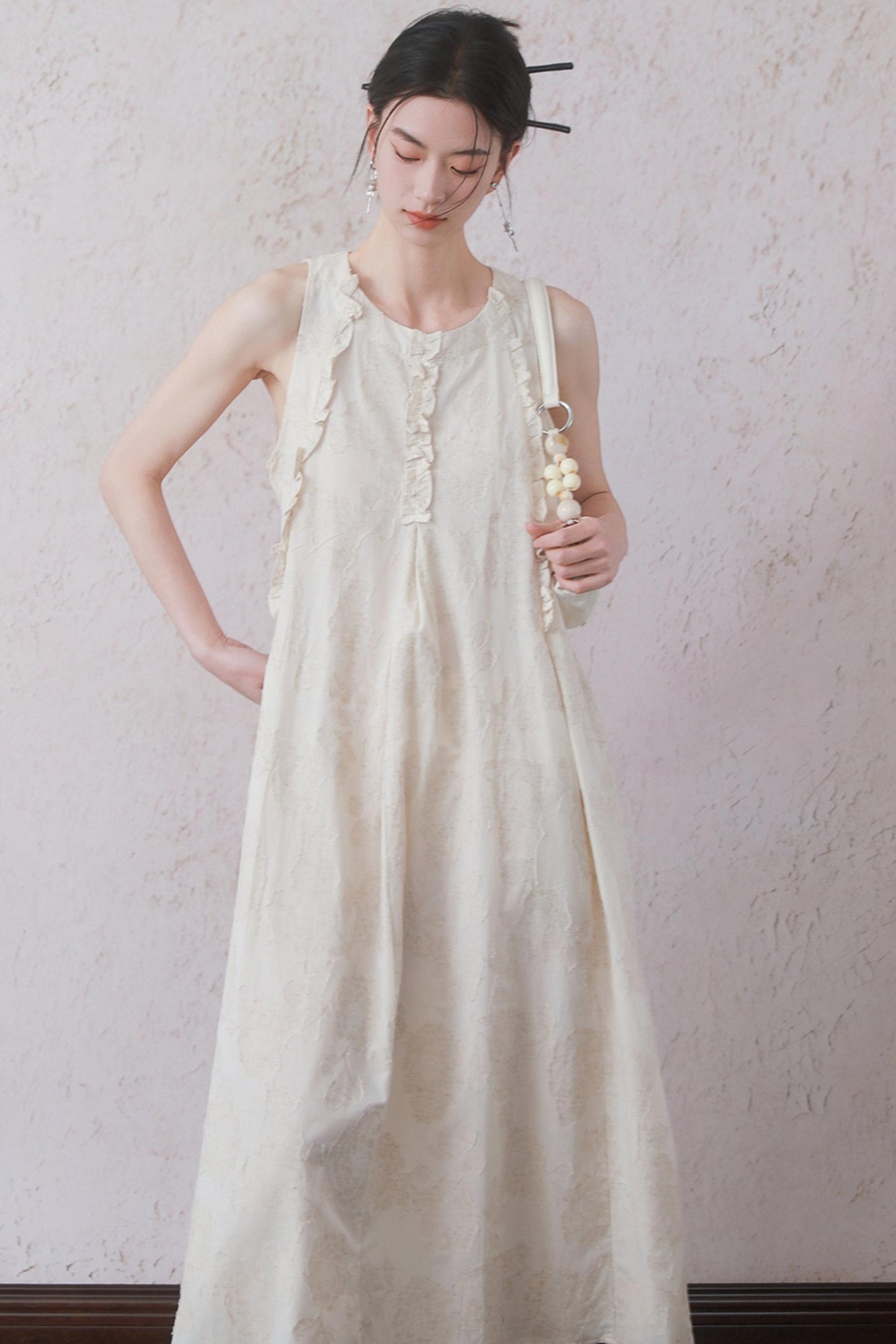 Beige Black Underdress